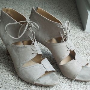 Franco Sarto Tan Suede Heels